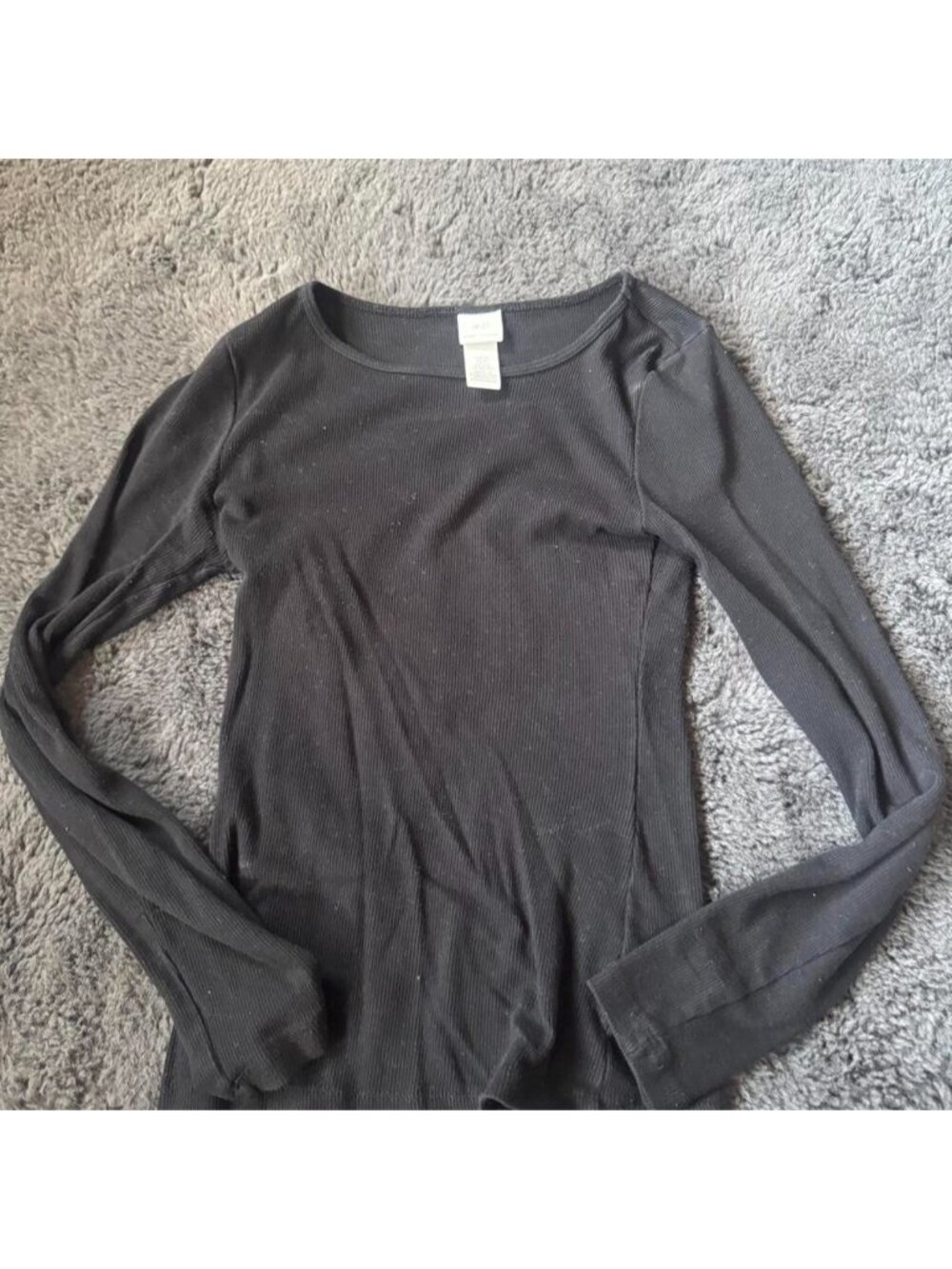H&M black long sleeve top Size XS #basics
